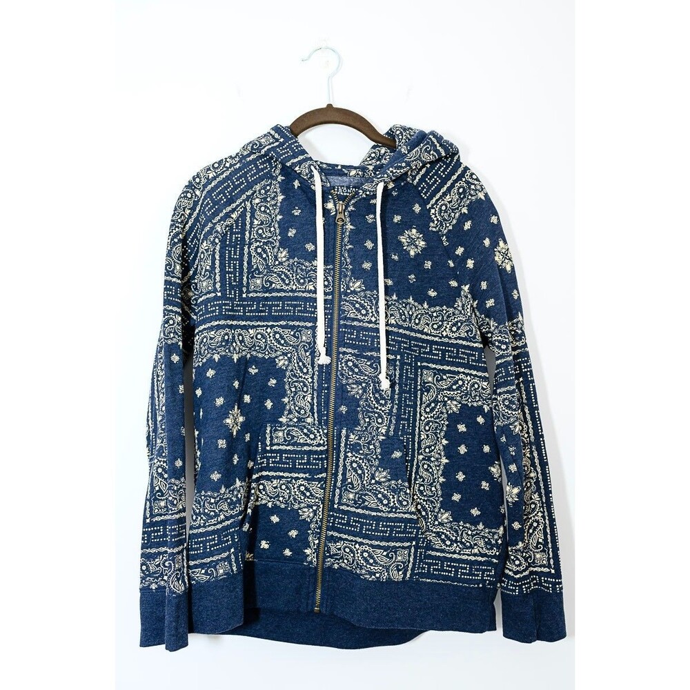 Sonoma Sweatshirt L Blue Full Zip Hoodie Hooded